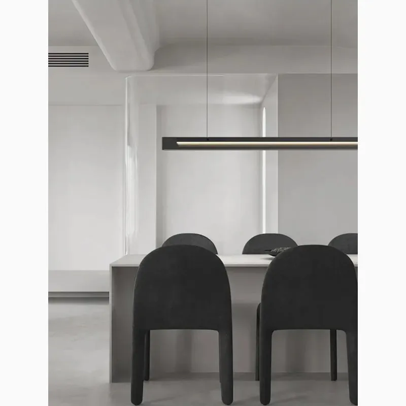 Risch | Modern Black Stainless Steel Rectangle Chandelier