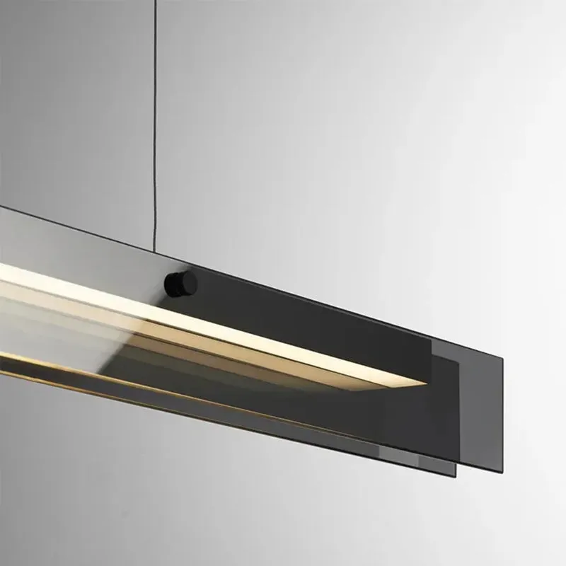 Risch | Modern Black Stainless Steel Rectangle Chandelier