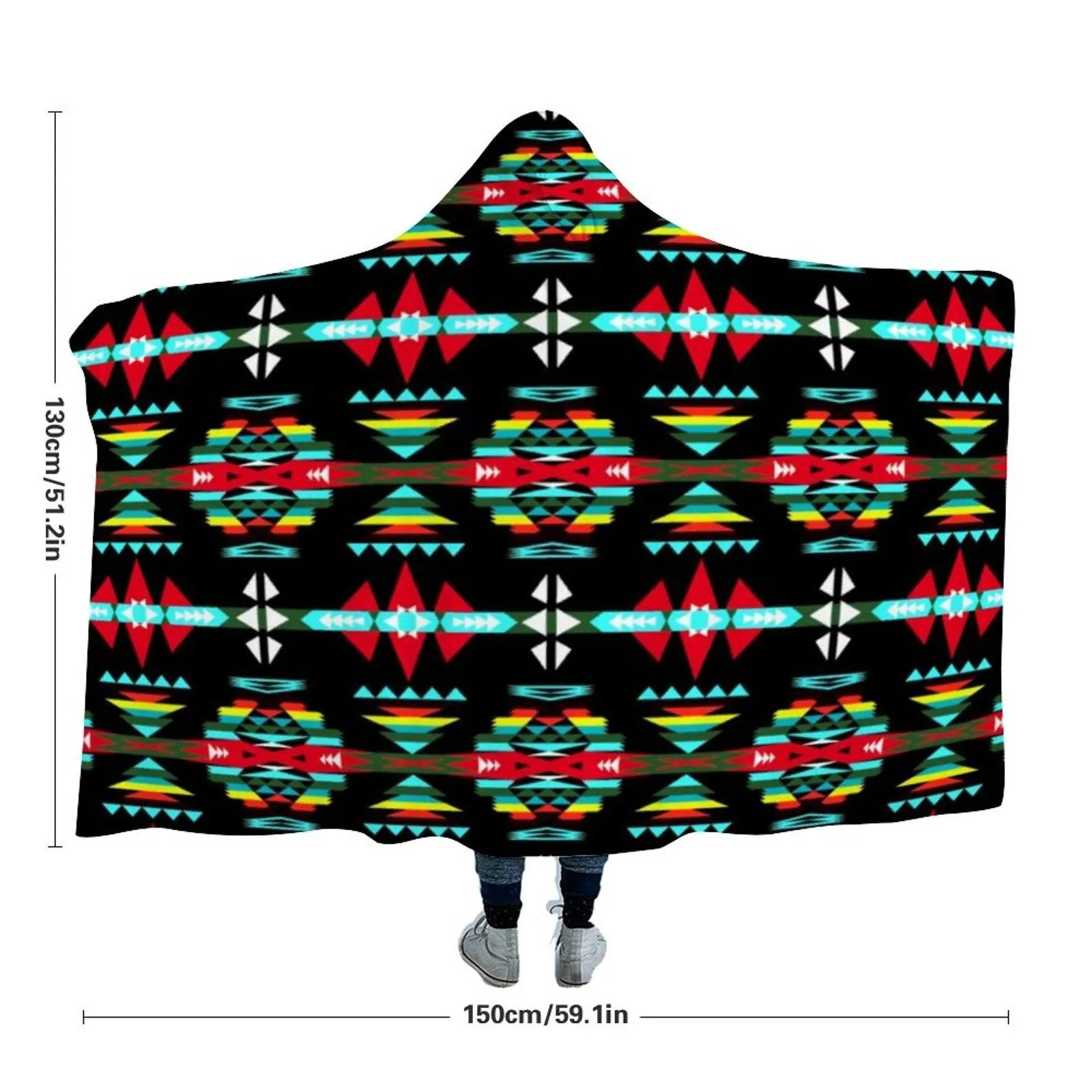 River Trail Sunset Hooded Blanket