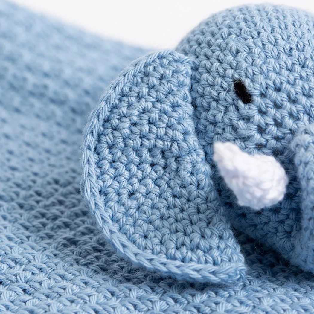 Roy The Elephant Baby Comforter Crochet Kit