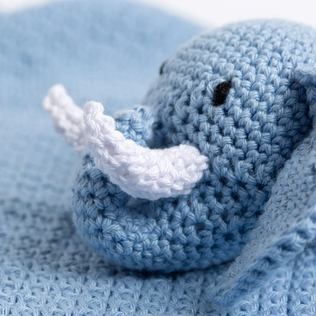 Roy The Elephant Baby Comforter Crochet Kit