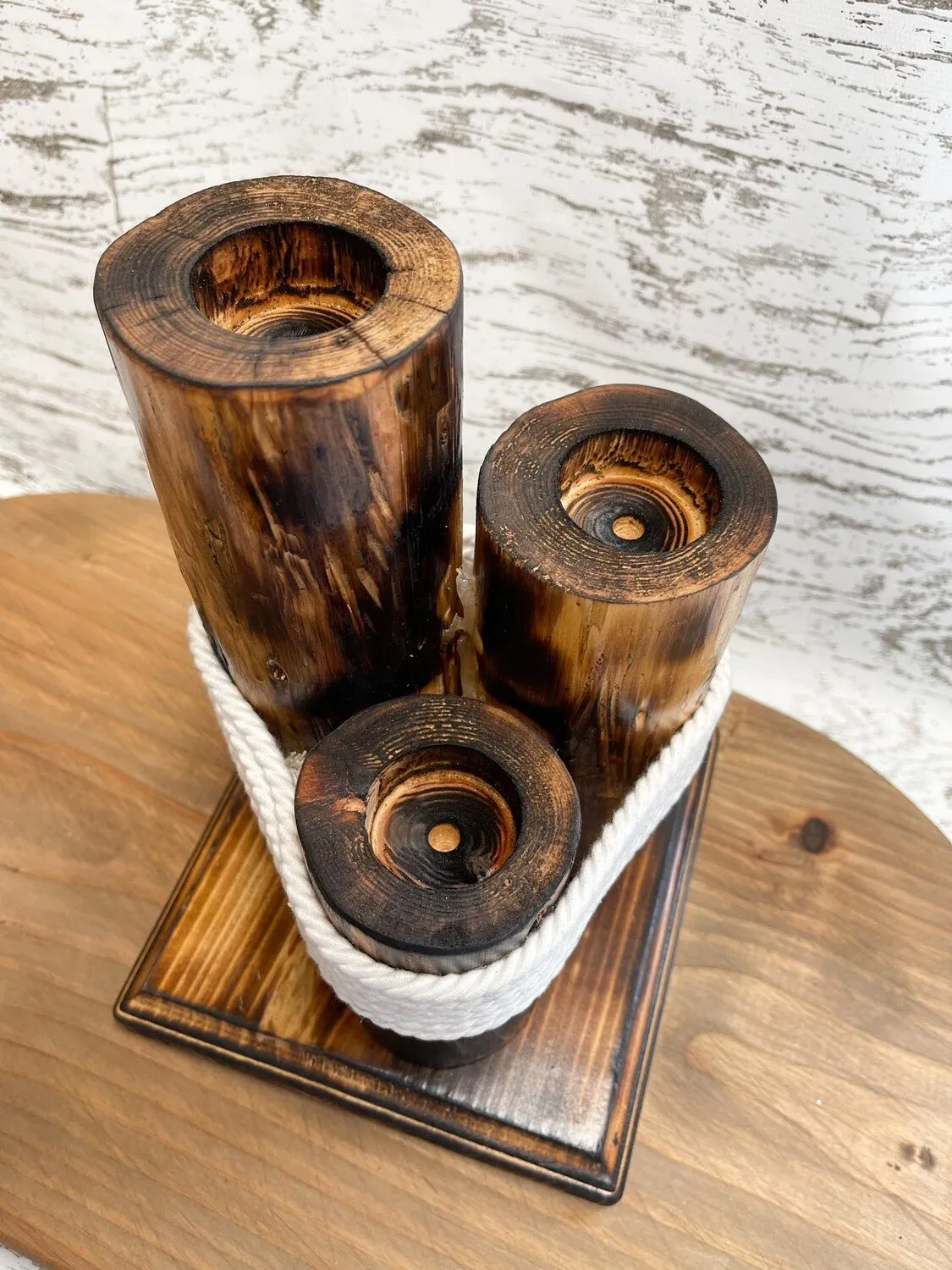 Rustic Lodgepole Candle Holder