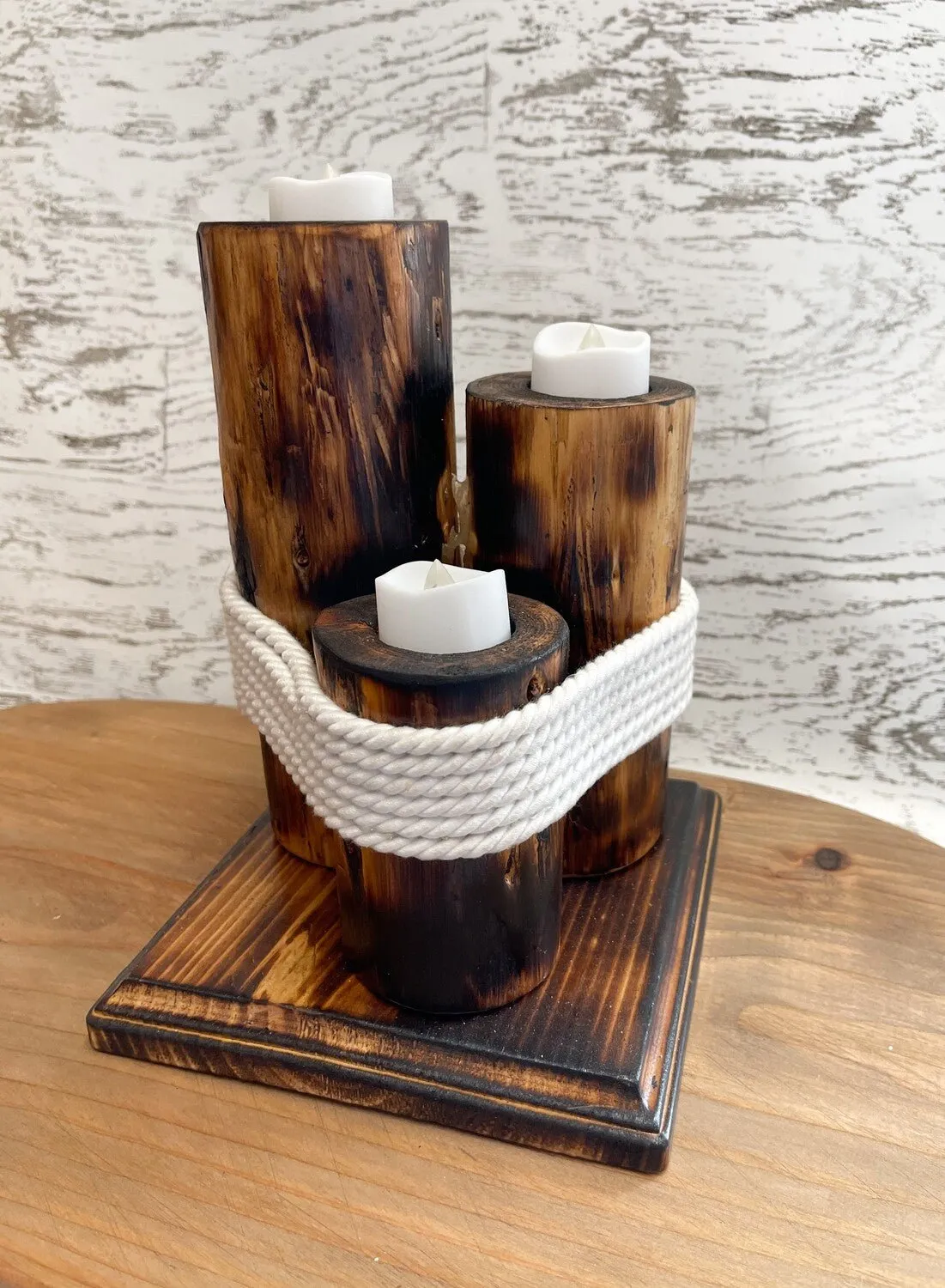 Rustic Lodgepole Candle Holder