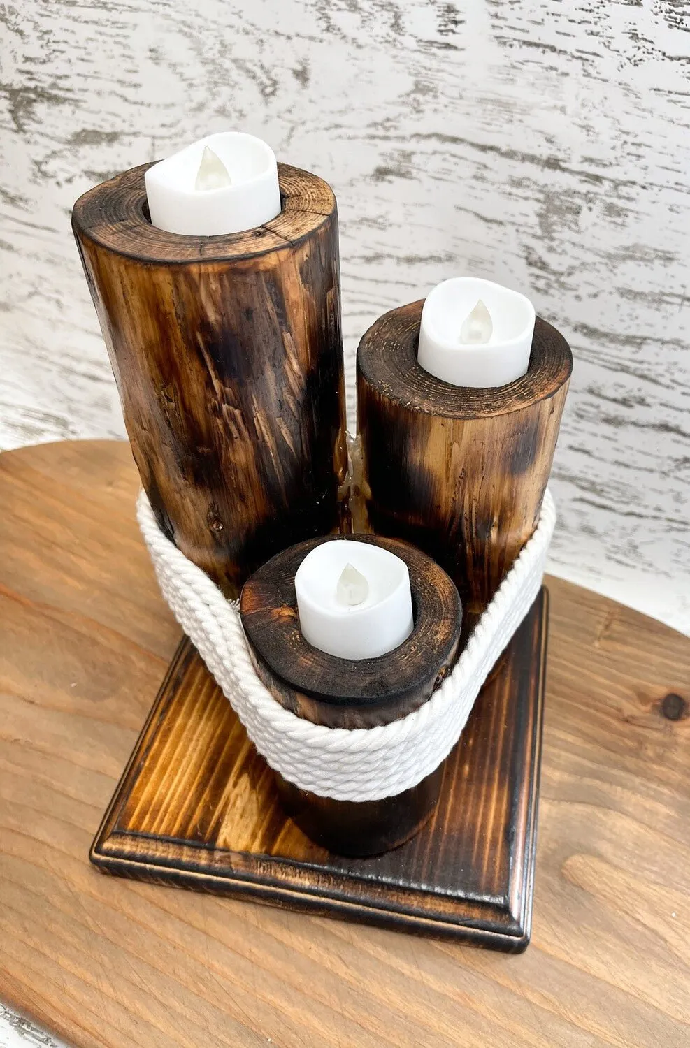 Rustic Lodgepole Candle Holder