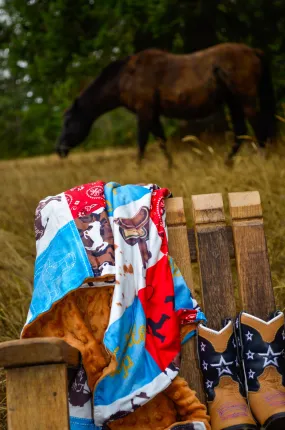 Saddle Up Minky Baby Blanket