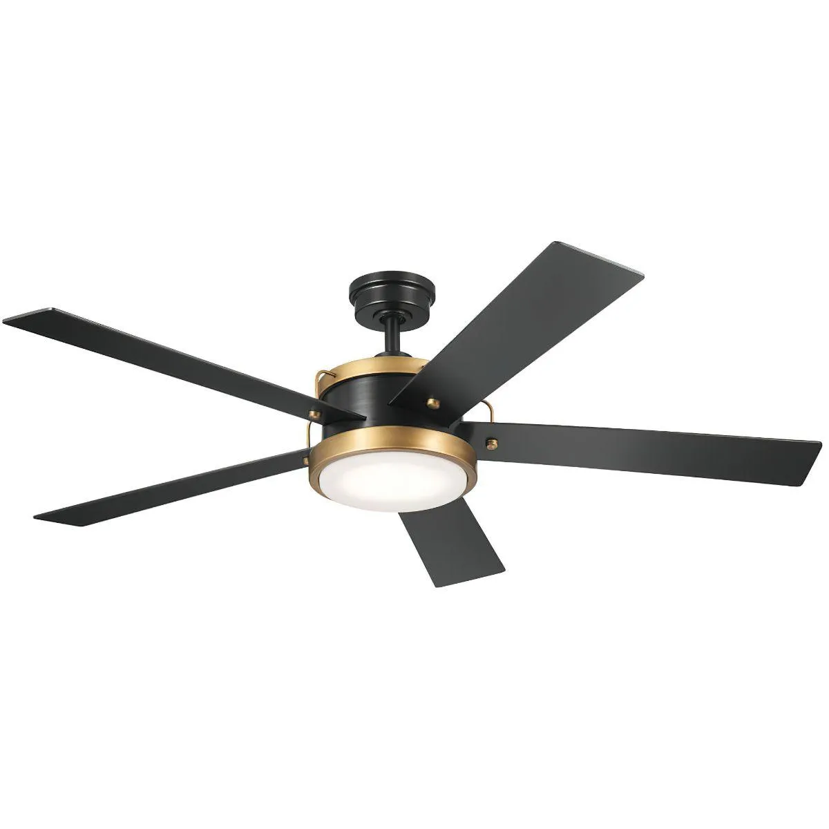 Salvo 56 Inch Black LED Ceiling Fan with Wall Control