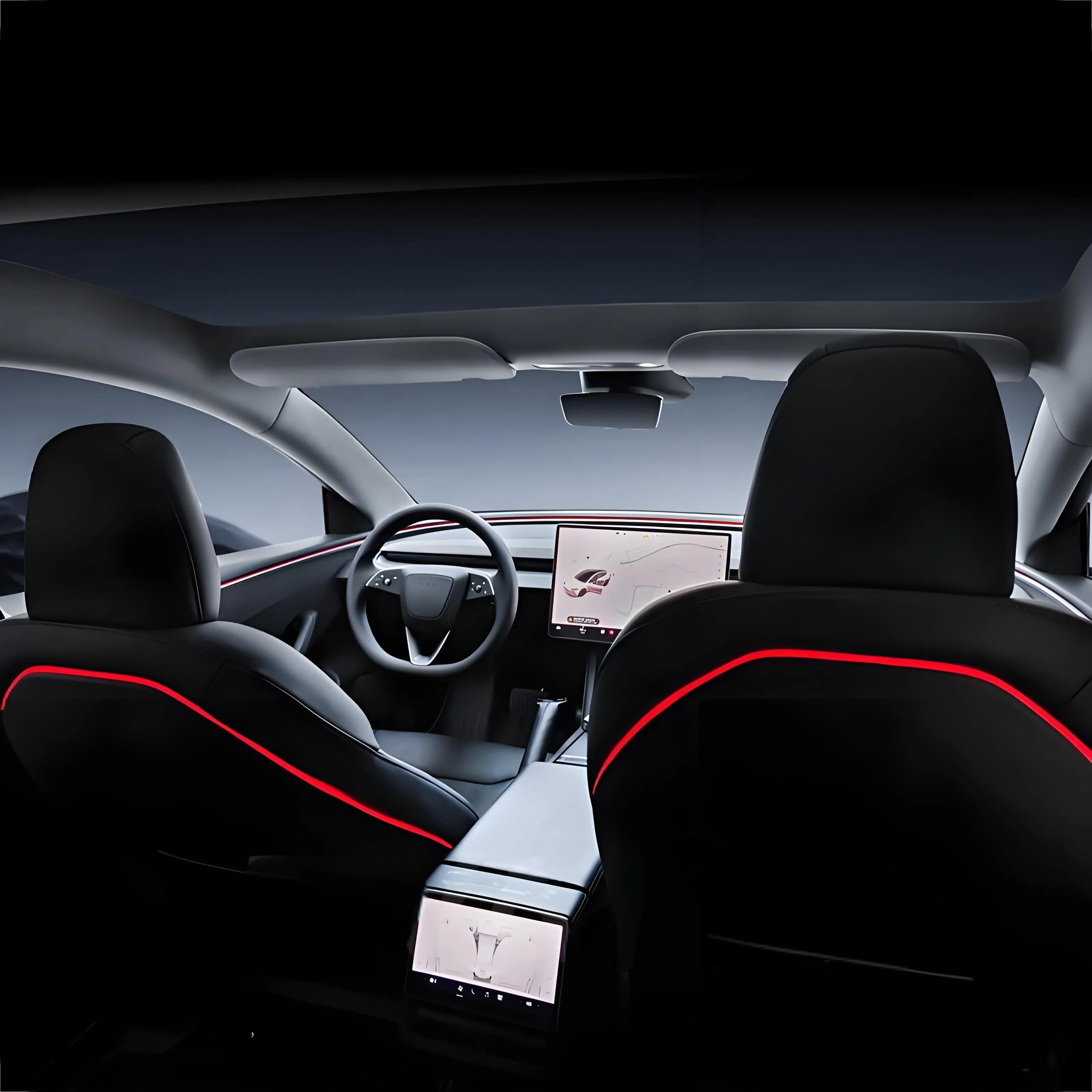 Seat Back Ambient Lighting for Tesla Model 3 Highland (2PCS)