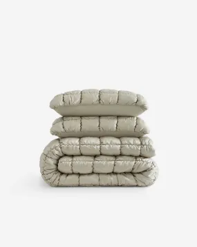 Silky Lyocell Puff Comforter Bundle