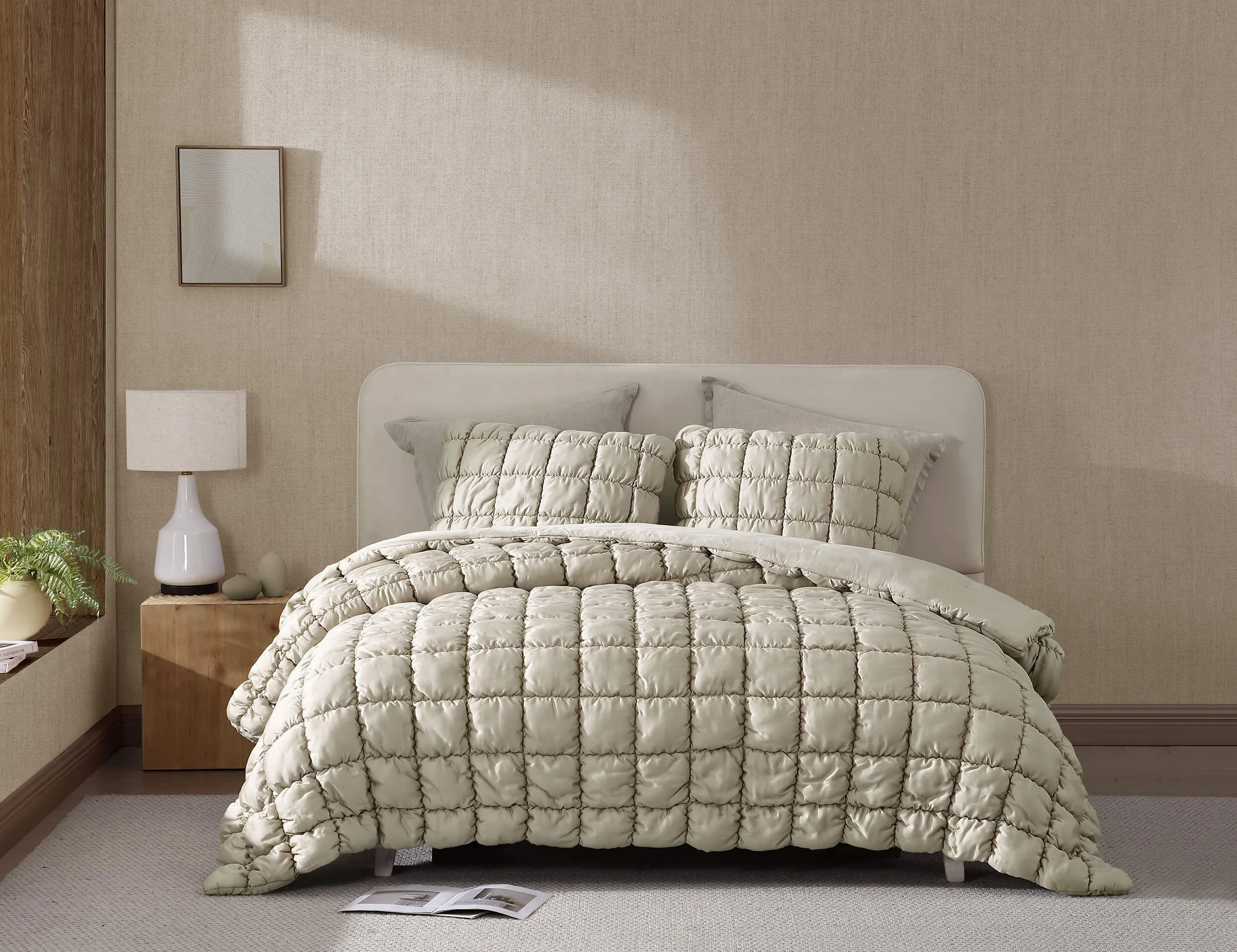 Silky Lyocell Puff Comforter Bundle