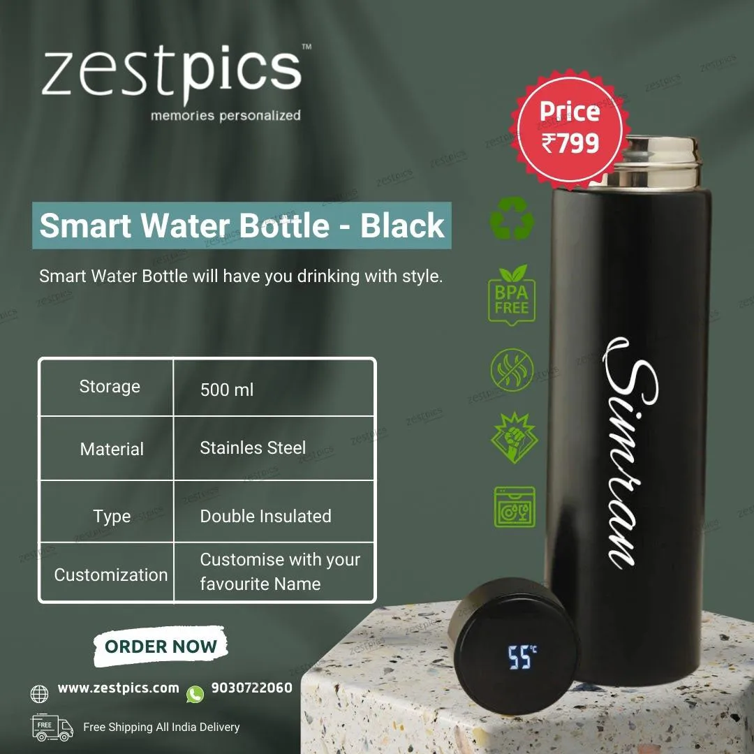 Smart Water Bottle - Black