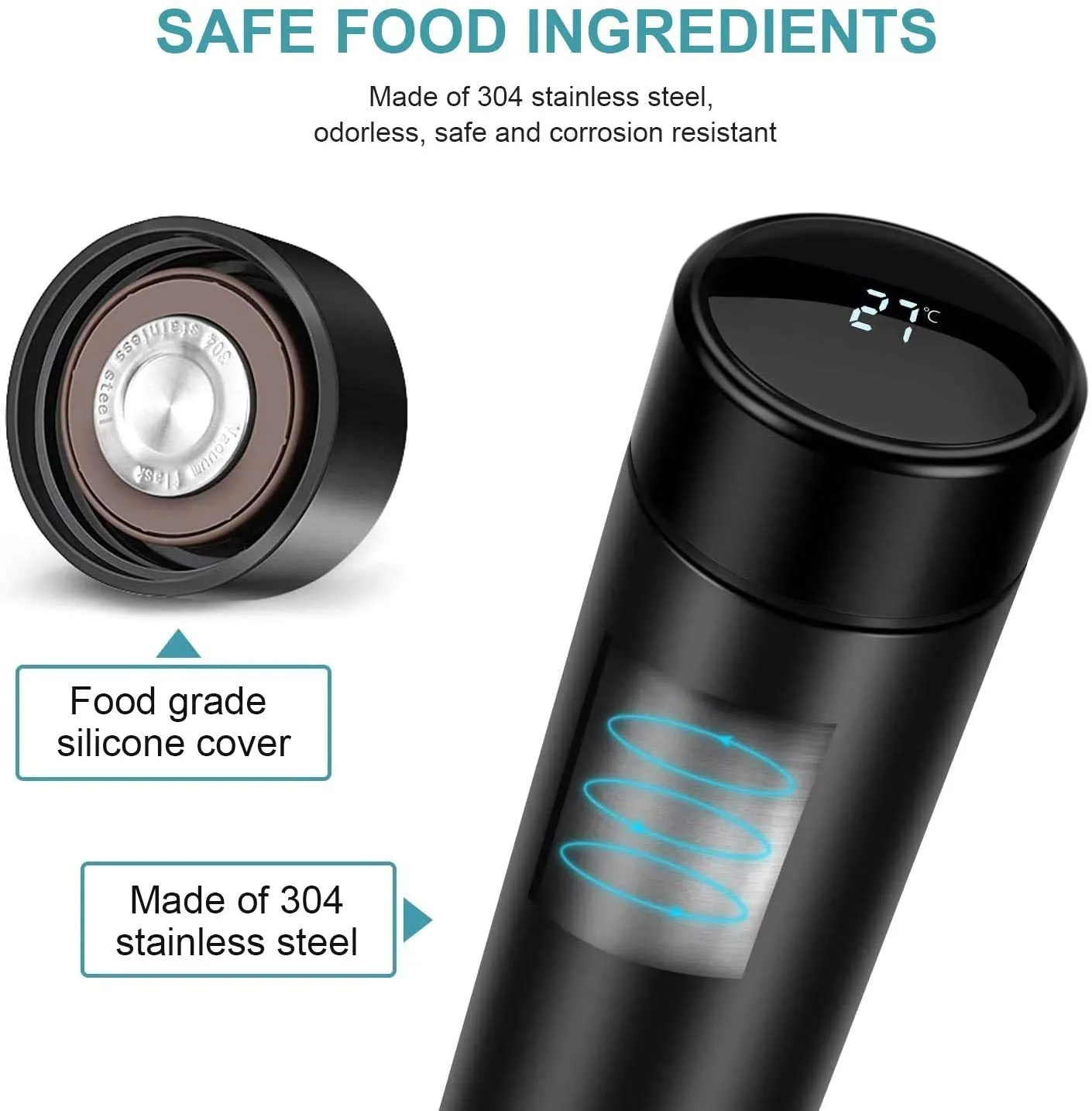 Smart Water Bottle - Black