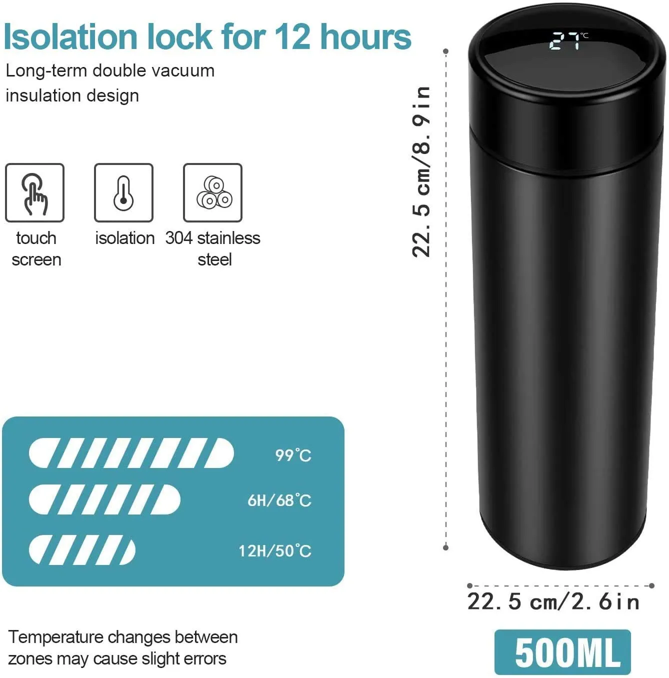 Smart Water Bottle - Black