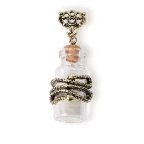 Snake-Wrapped Bottle Pendant