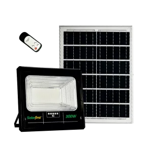 Solar 300W Flood Light with Solar Panel and Remote Control