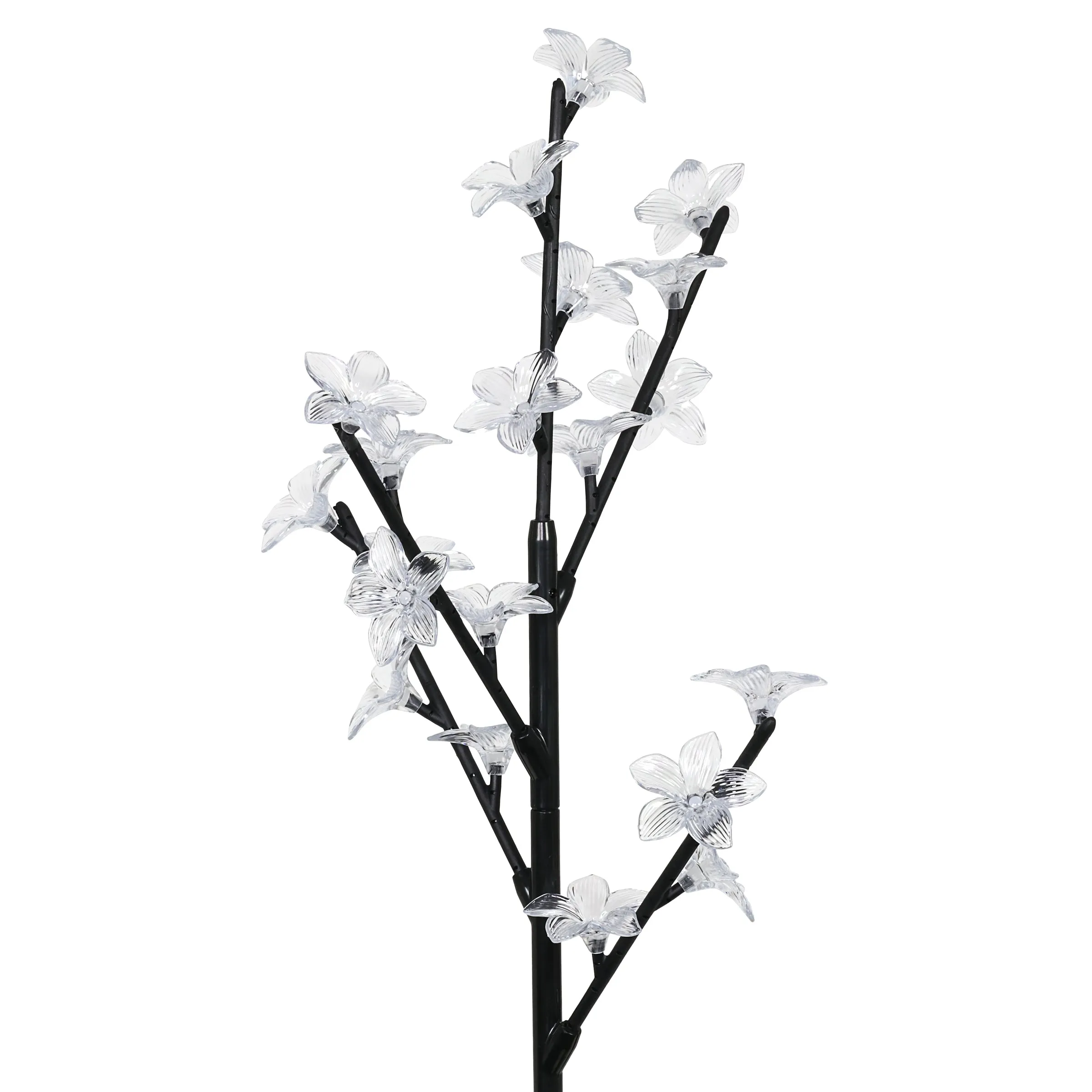 Solar Flower Branch Garden Stake with Twenty LED Lights, 13 by 38 Inches