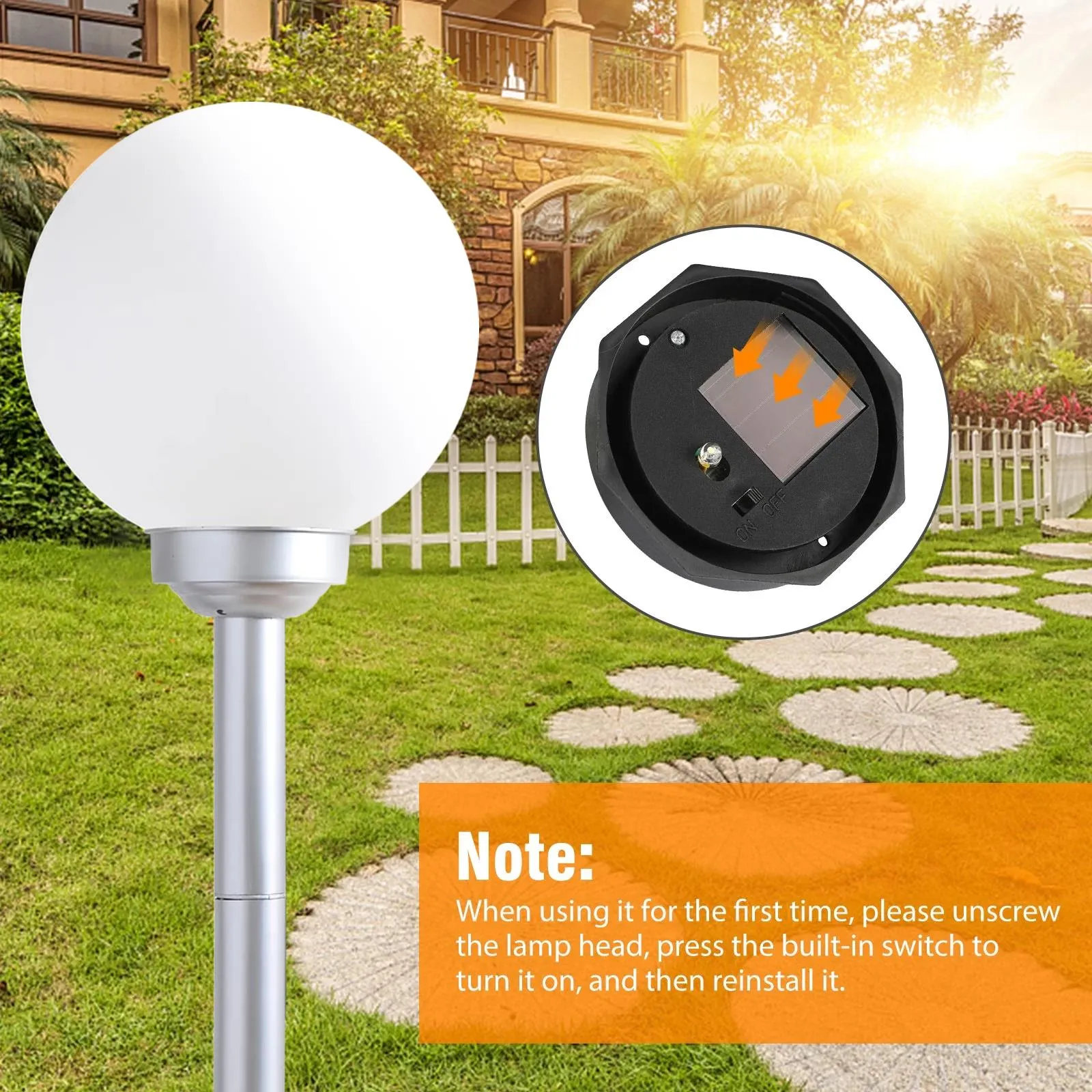 Solar Outdoor Garden Globe Light