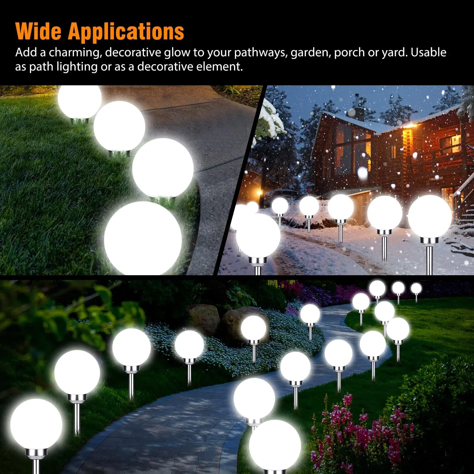 Solar Outdoor Garden Globe Light