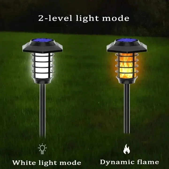 Solar Outdoor Garden Lamps With Best Decorative Waterproof LED Flickering Flame Torch Light For Pathways, Balcony, Lawn