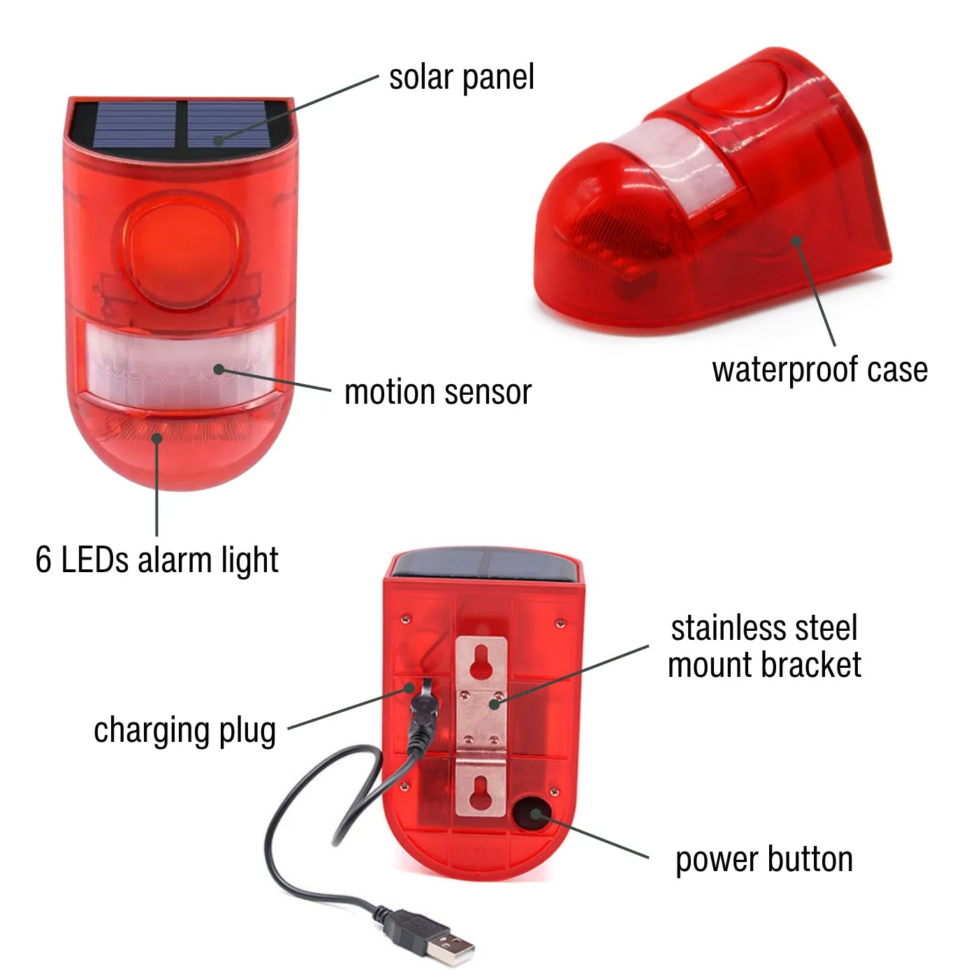 Solar Sound Alarm Motion-Activated Deer Repeller