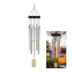 Solar Wind Chimes Bells Outdoor Decoration Wall Hanging Positive Energy Items For Home (Waterproof, Renewed)