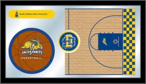 South Dakota State Jackrabbits HBS Basketball Framed Glass Wall Mirror (26"x15")