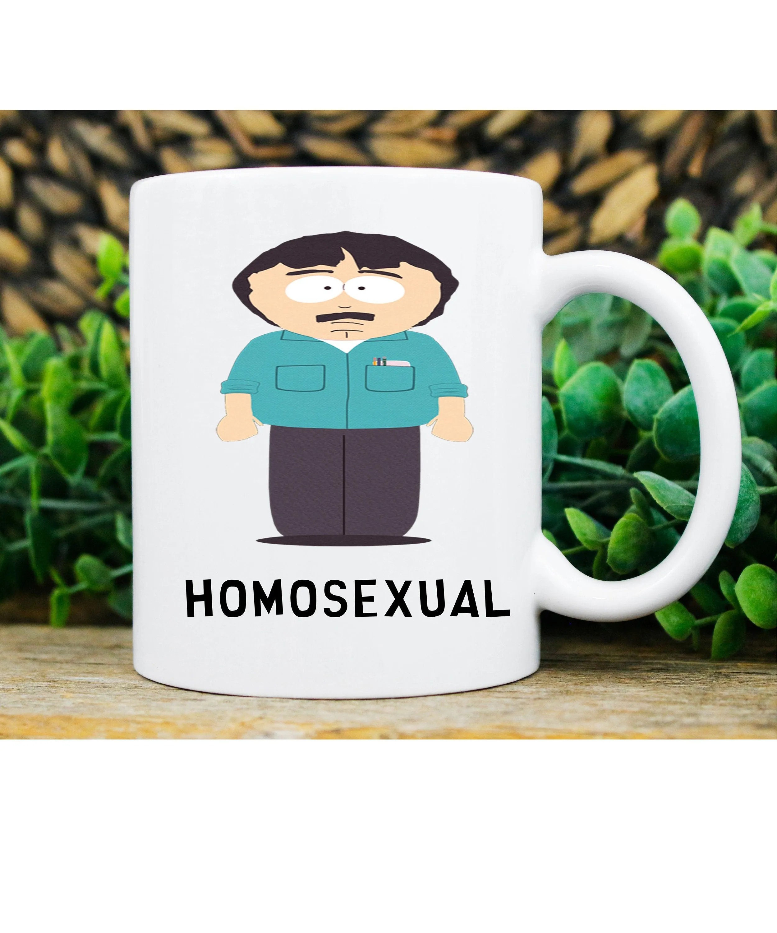 southpark randy marsh homosexual ,handmade southpark mug,southpark gifts,marsh  mug,90s coffee mug,ceramic mug gifts