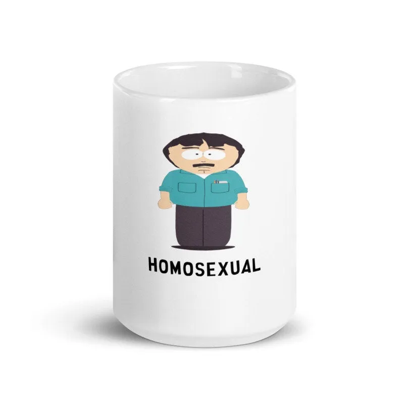 southpark randy marsh homosexual ,handmade southpark mug,southpark gifts,marsh  mug,90s coffee mug,ceramic mug gifts