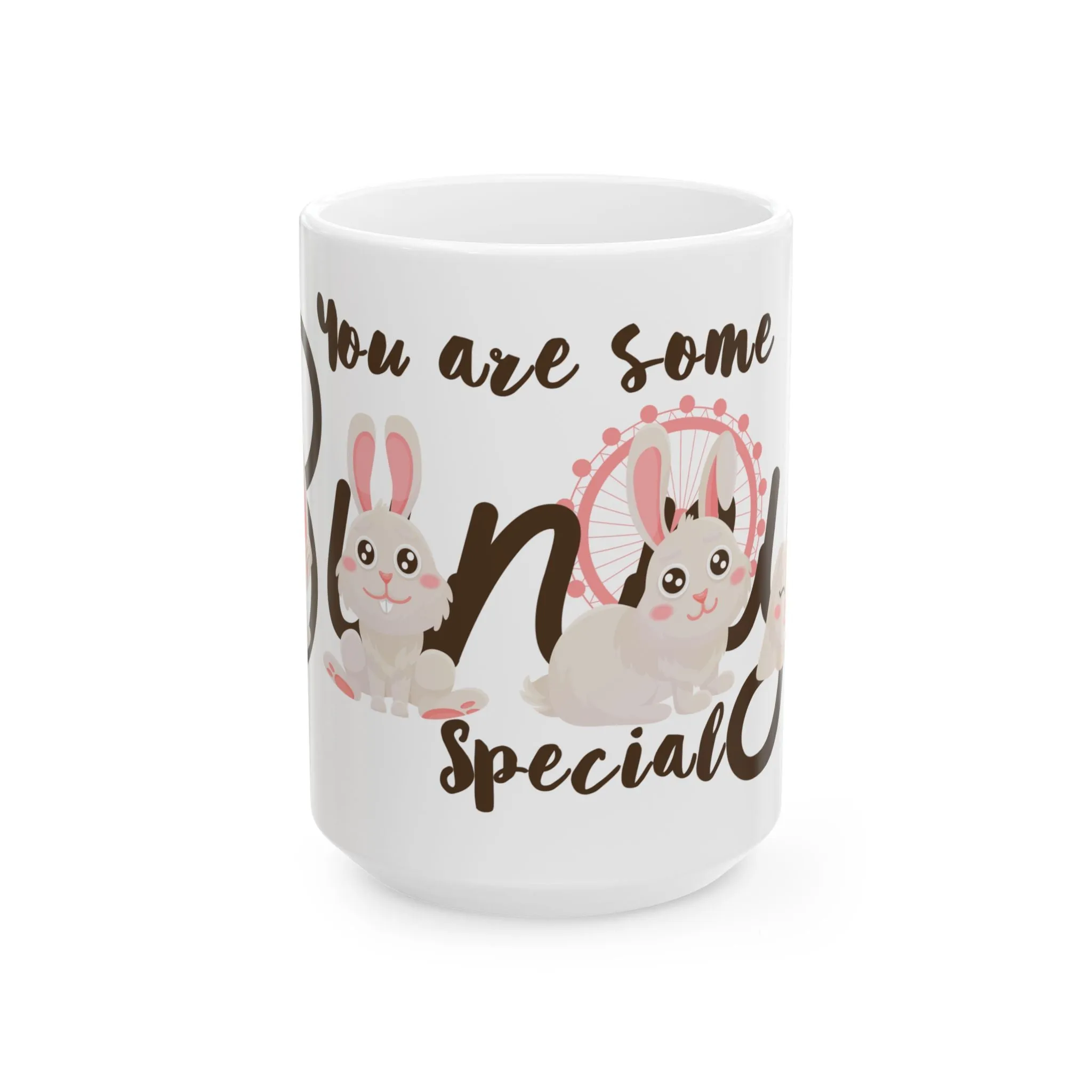 Special Funny Bunny Ceramic Mug, (11oz, 15oz)