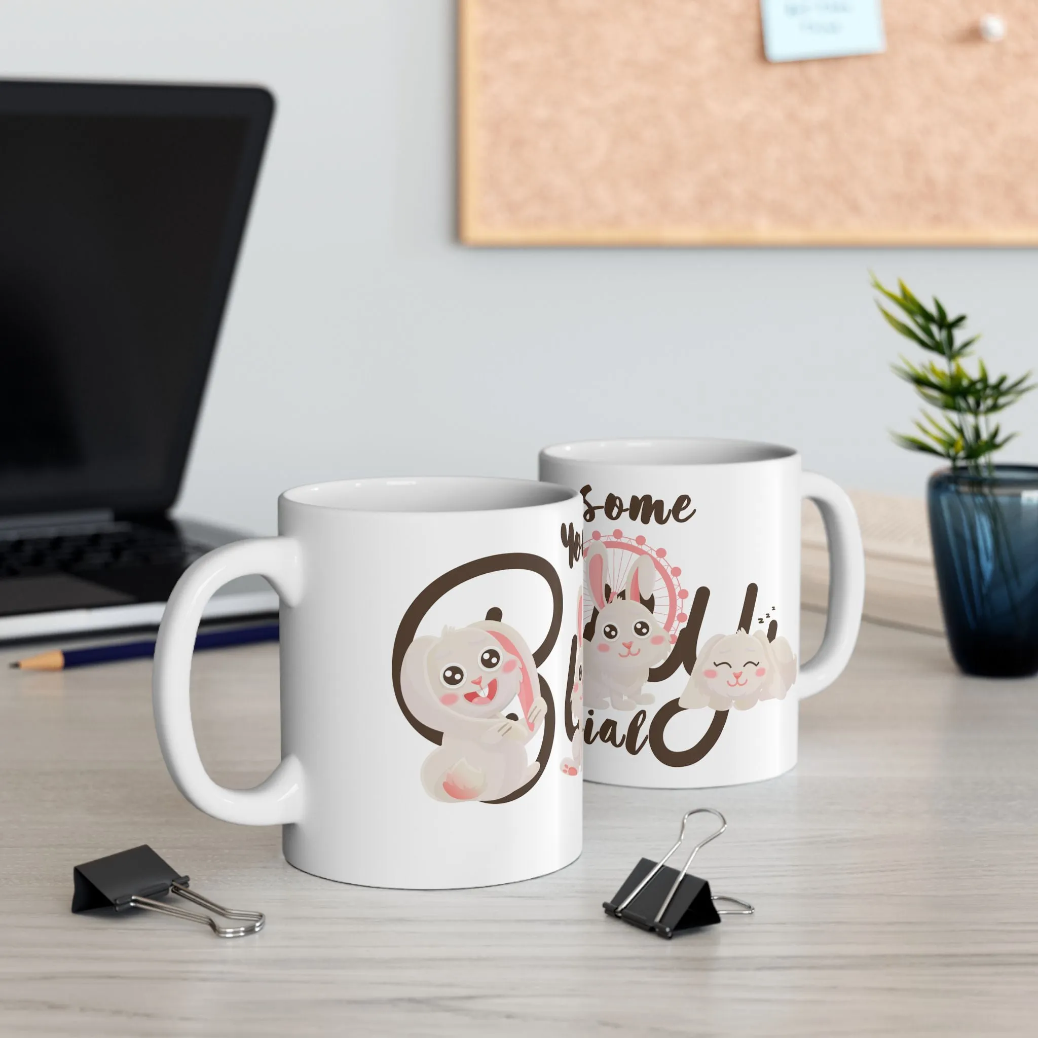 Special Funny Bunny Ceramic Mug, (11oz, 15oz)