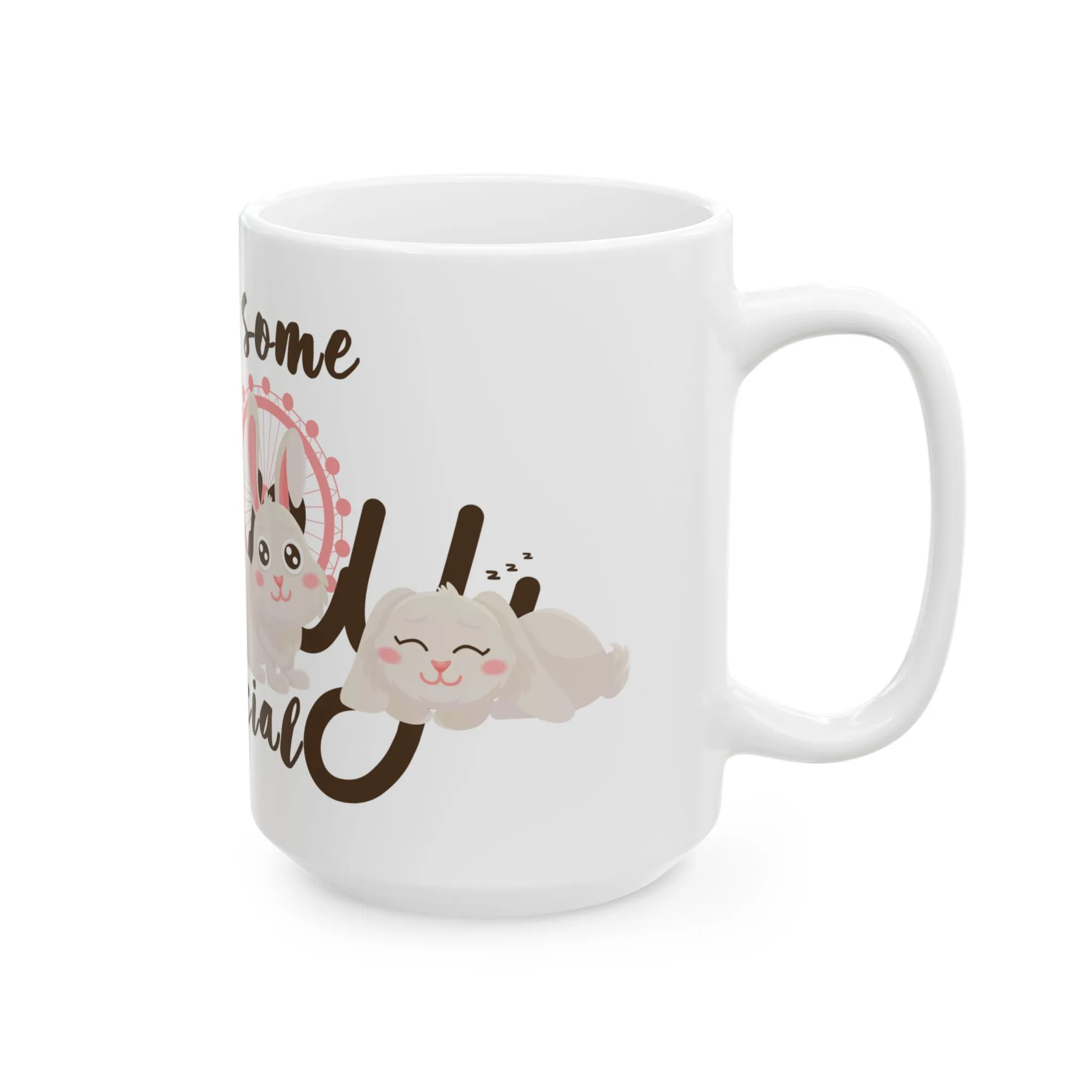 Special Funny Bunny Ceramic Mug, (11oz, 15oz)