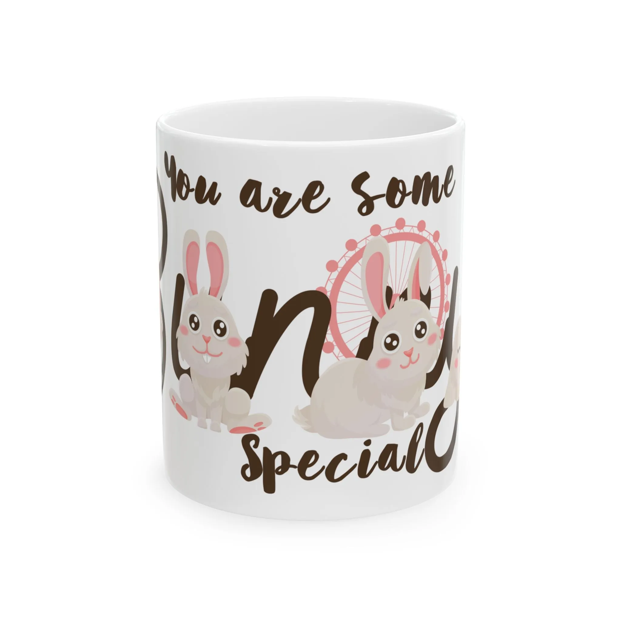 Special Funny Bunny Ceramic Mug, (11oz, 15oz)