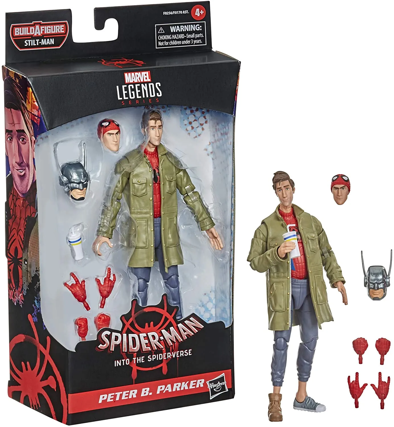 Spider-Man Hasbro Marvel Legends Series Into The Spider-Verse Peter B. Parker 6-inch Collectible Action Figure Toy for Kids Age 4 and Up