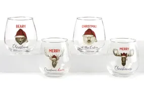 Stemless Wine Glasses - Set of 4