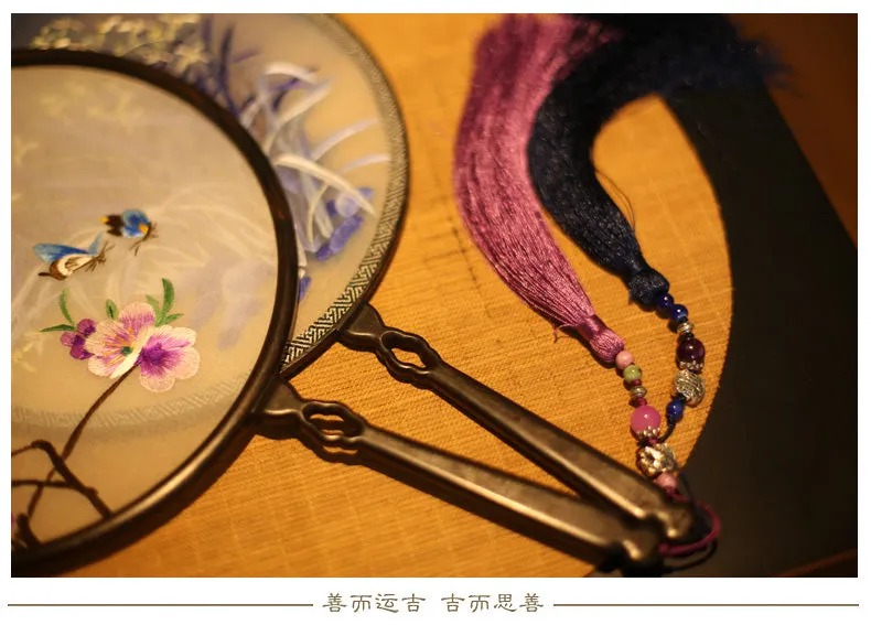 Suzhou Embroidery Silk Handmade Embroidery Hangzhou Folding Fan 0229