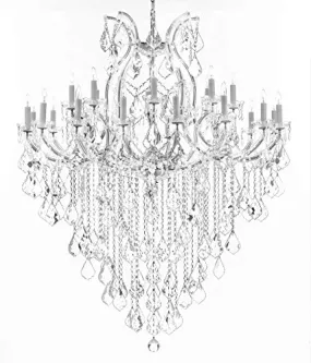 Swarovski Crystal Trimmed Chandelier Lighting Chandeliers H59" XW46" Great for The Foyer, Entry Way, Living Room, Family Room and More! - A83-B12/CS/2MT/24 1SW