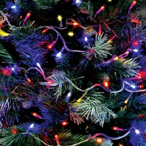 The Christmas Workshop 70340 Multi-Coloured Christmas Lights / 100 LED Christmas Tree Lights / 9.9 Metres Long / Battery Operated / Indoor Or Outdoor Christmas Decorations / 8 Light Modes