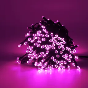 The Christmas Workshop 75030 100 Pink LED Chaser Christmas Lights / Indoor or Outdoor Fairy Lights / 6.9 Metres / 8 Light Modes / Great For Christmas, Weddings & Gardens