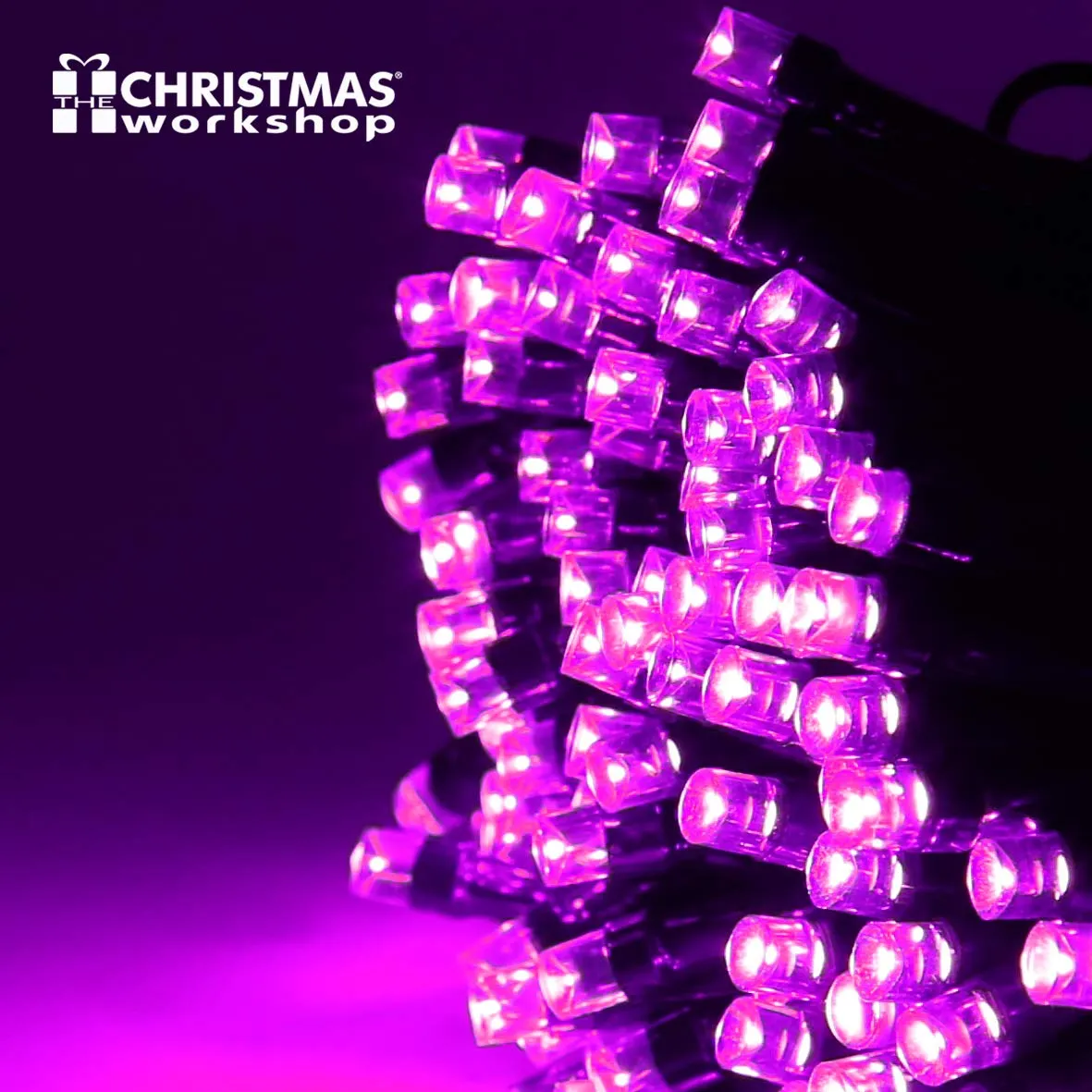 The Christmas Workshop 75030 100 Pink LED Chaser Christmas Lights / Indoor or Outdoor Fairy Lights / 6.9 Metres / 8 Light Modes / Great For Christmas, Weddings & Gardens