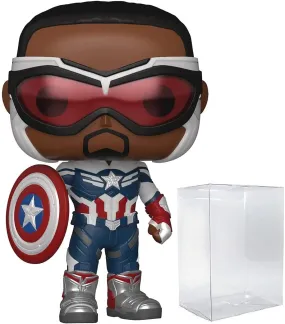 The Falcon and Winter Soldier Captain America Pop! Vinyl Figure 814 (Bundled with Box Protector)