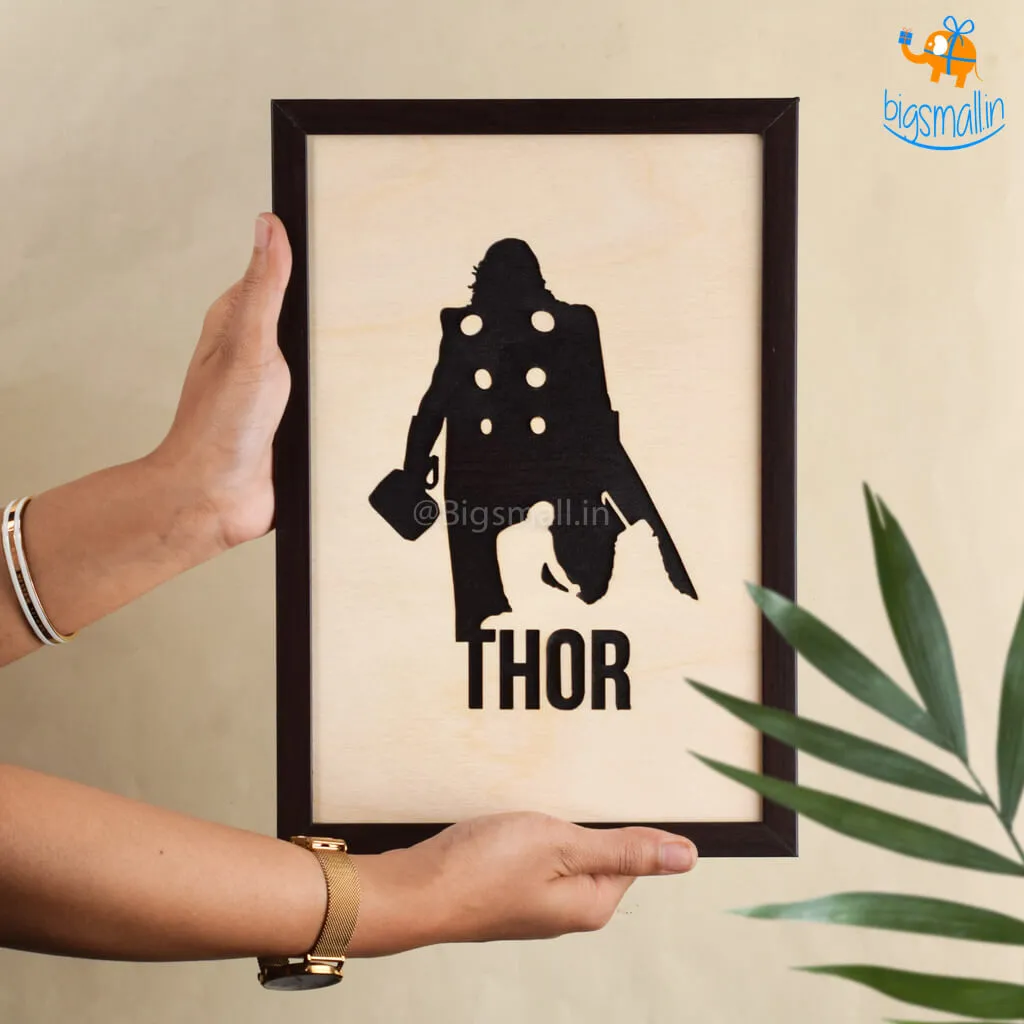 Thor Engraved Wooden Frame