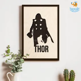 Thor Engraved Wooden Frame