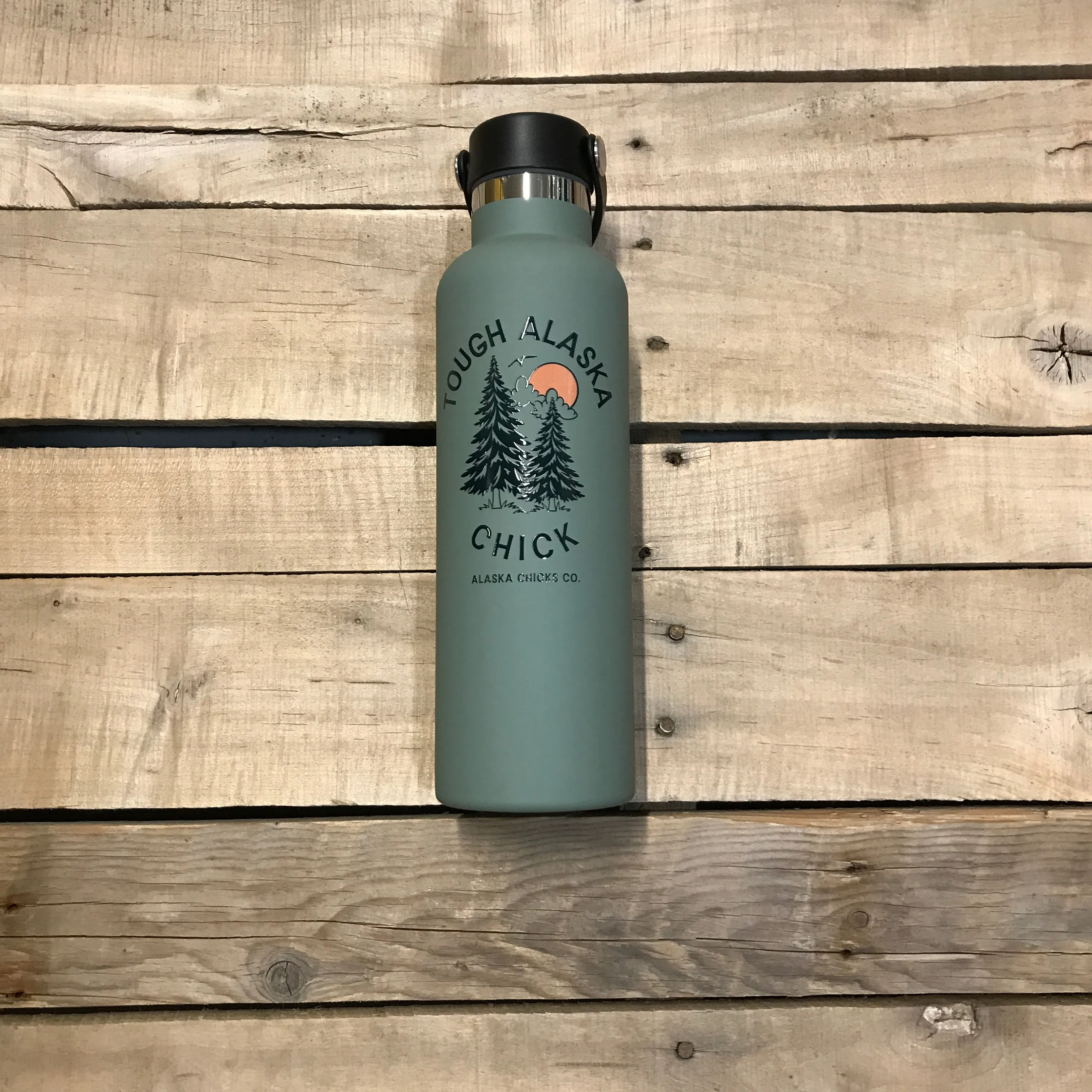 Tough Alaska Chick Water Bottle