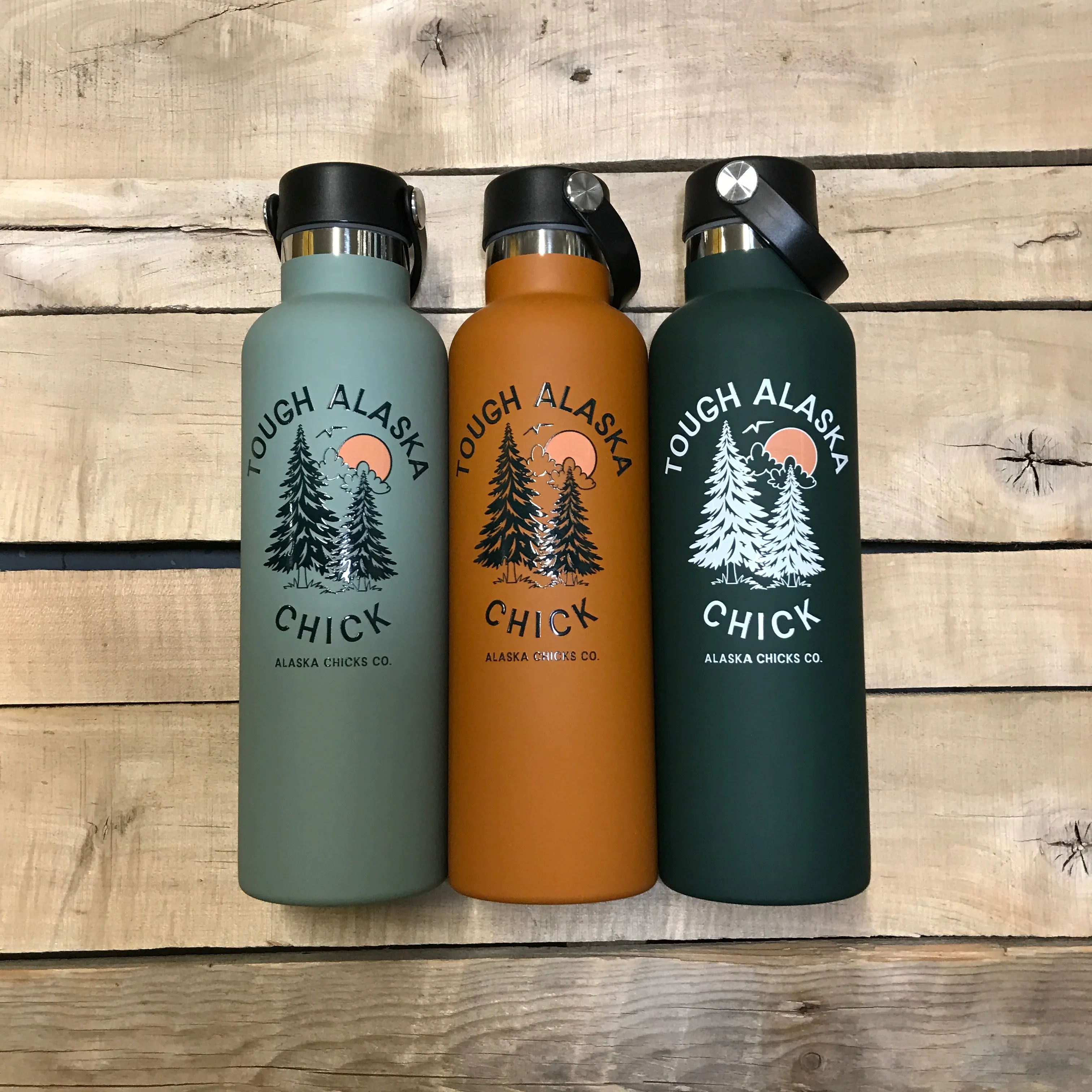 Tough Alaska Chick Water Bottle