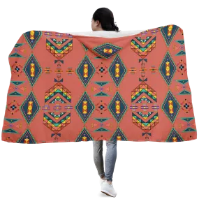 Travois Tipi Canyon Earth Hooded Blanket