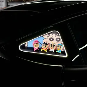 Triangle Window Ambient Light For Tesla Model 3/Y【Crayon Shin-chan】