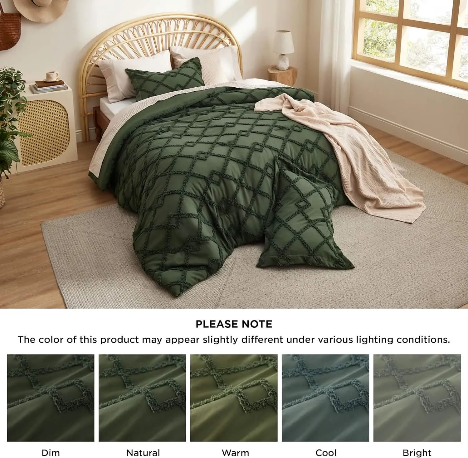 Tufted Embroidery Comforter Set