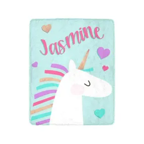 Unicorn Fleece Blanket - Custom blanket with name