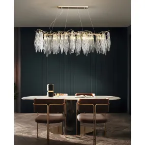 Verviers | Gold Rectangle Modern LED Hanging Chandelier