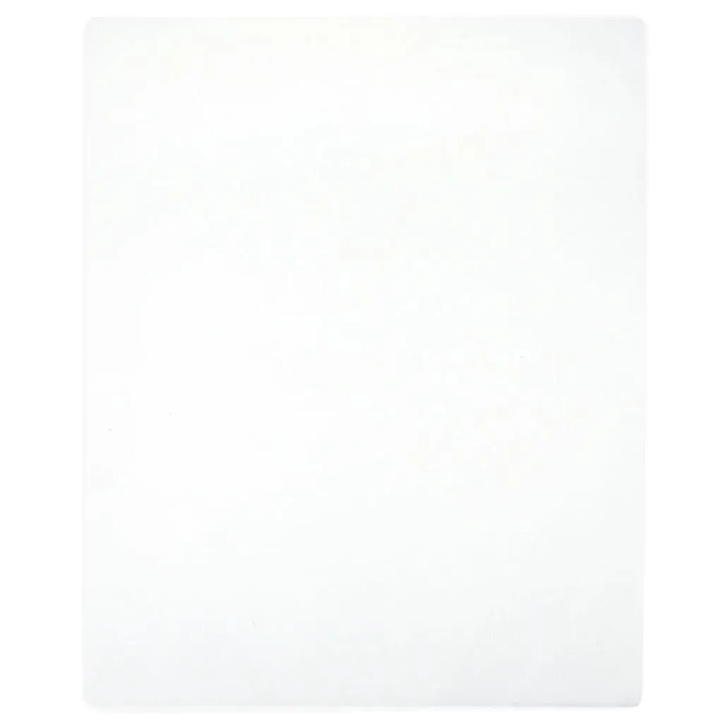 vidaXL Jersey Fitted Sheet White 90x200 cm Cotton