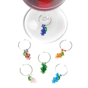 Vinifera™: Glass Grape Wine Charms